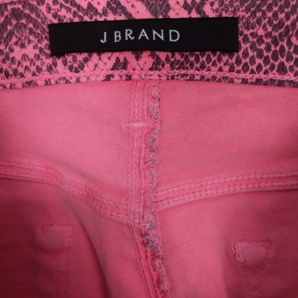 NWT J Brand Pink Animal Print Boa Skinny Jeans - Picture 7 of 12